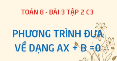 Phương trình đưa được về dạng ax + b = 0 - Toán 8 bài 3 tập 2 chương 3